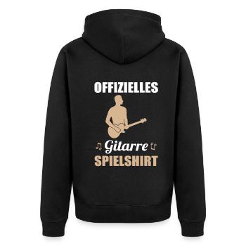 Chemise cadeau officielle du jeu de guitariste - Veste à capuche bio Premium Unisexe - noir - Dos - Nico (187cm)