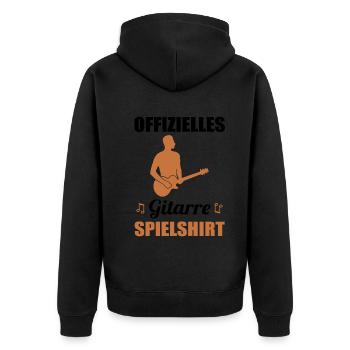 Chemise cadeau officielle du jeu de guitariste - Veste à capuche bio Premium Unisexe - noir - Dos - Nico (187cm)