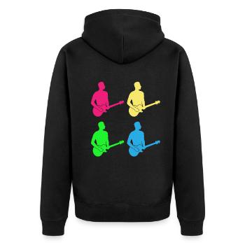 Chemise cadeau colorée Guitarists Harmony - Veste à capuche bio Premium Unisexe - noir - Dos - Nico (187cm)