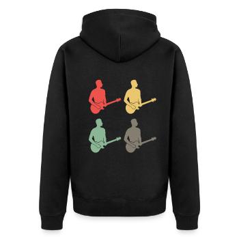 Chemise cadeau colorée Guitarists Harmony - Veste à capuche bio Premium Unisexe - noir - Dos - Nico (187cm)