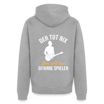Quiet Guitar Player Maglietta Regalo - Felpa con cappuccio ecologica premium unisex - grigio melange - Retro - Nico (187cm)