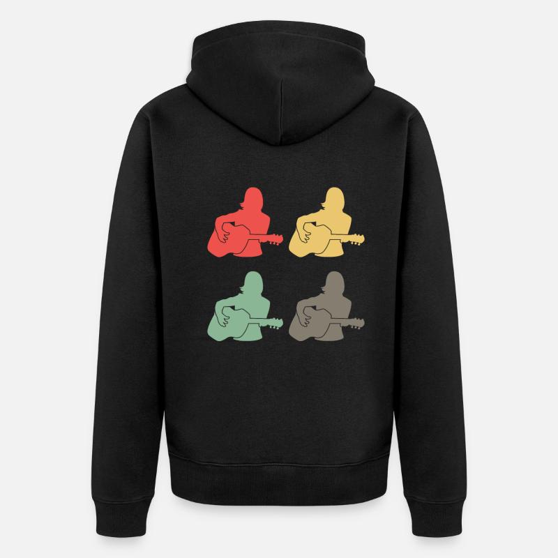 Bunte Gitarristinnen Geschenk-Ensemble - Unisex Premium Bio Zip Hoodie - undefined