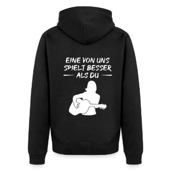 Meilleur défi de jeu de guitare - Veste à capuche bio Premium Unisexe - noir - Dos - Nico (187cm)