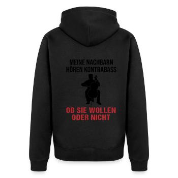 Concert de basse de quartier garanti - Veste à capuche bio Premium Unisexe - noir - Dos - Nico (187cm)
