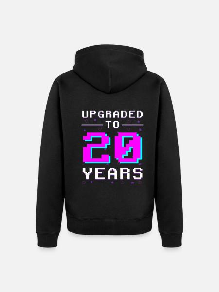Two Decades Gamer: Retro Hero 20 - Unisex Premium Organic Zip Hoodie - black