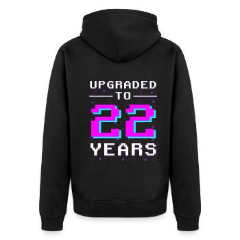 22 & Retro Gamer : Jeu sans limites - Veste à capuche bio Premium Unisexe - noir - Dos - Nico (187cm)