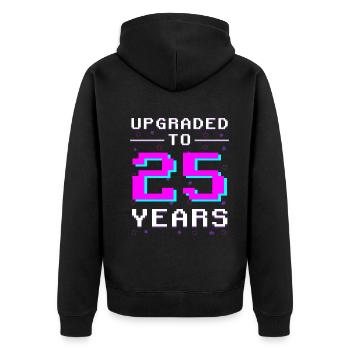 25 ans de l’anniversaire du Pixel Gamer Honor - Veste à capuche bio Premium Unisexe - noir - Dos - Nico (187cm)