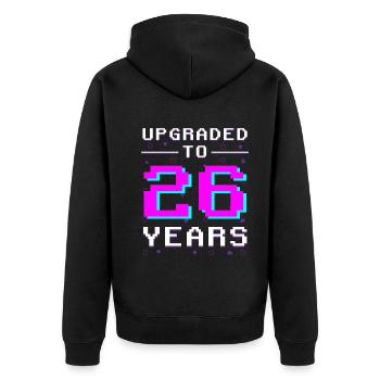 Vous avez atteint le niveau 26 - Progression dans le jeu. - Veste à capuche bio Premium Unisexe - noir - Dos - Nico (187cm)