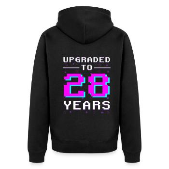 Highscore 28 - Gamer Legend Pixel - Veste à capuche bio Premium Unisexe - noir - Dos - Nico (187cm)