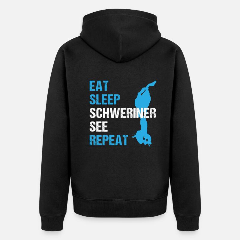 Lac Schwerin – Mon rythme - Veste à capuche bio Premium Unisexe - noir