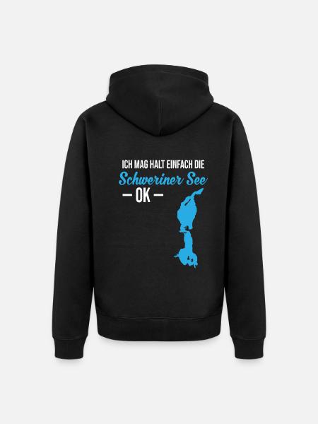 Simply Schweriner See Love - Unisex Premium Organic Zip Hoodie - black