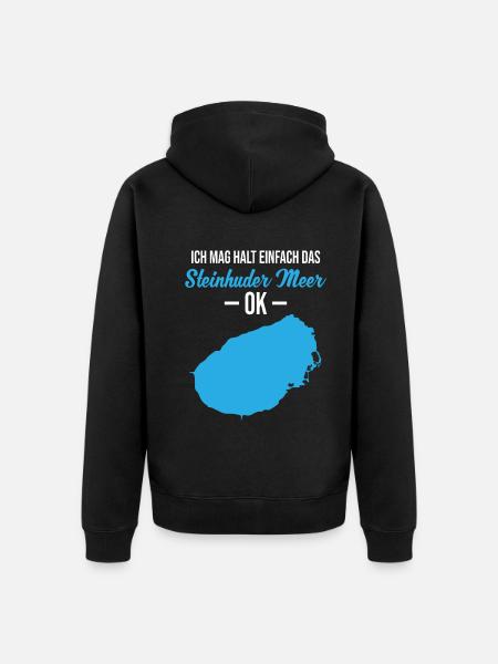 Simply Steinhuder Meer Okay - Unisex Premium Organic Zip Hoodie - black