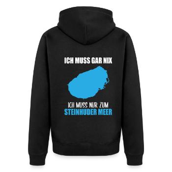 Just have to go to the Steinhuder Meer - Unisex Premium Organic Zip Hoodie - black - Back - Nico (187cm)