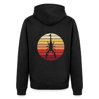 Scorpion mysticisme astrologie zodiaque cadeau - Veste à capuche bio Premium Unisexe - noir - Dos - Nico (187cm)