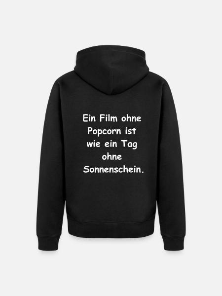 Movie Night Poster - Unisex Premium Organic Zip Hoodie - black