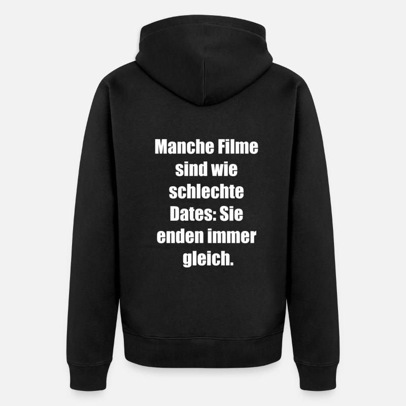 Amour et déception - Veste à capuche bio Premium Unisexe - noir