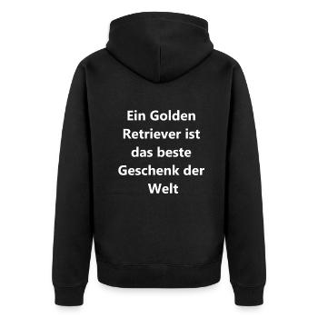 Cadeau personnalisé pour les amoureux des chiens - Veste à capuche bio Premium Unisexe - noir - Dos - Nico (187cm)
