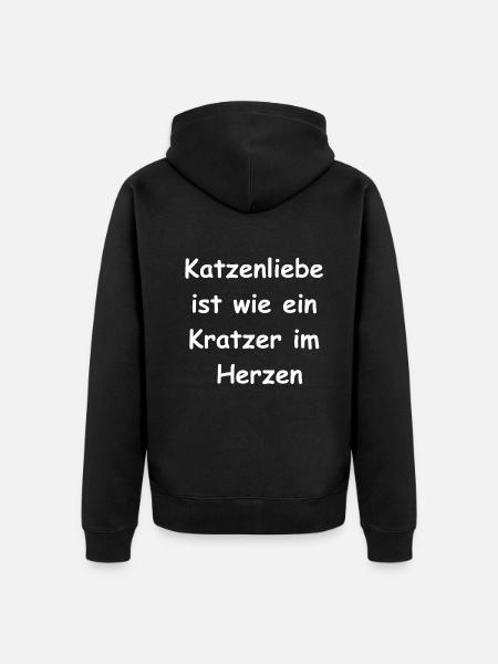 Katzengeschenk - Unisex Premium Bio Zip Hoodie - Schwarz