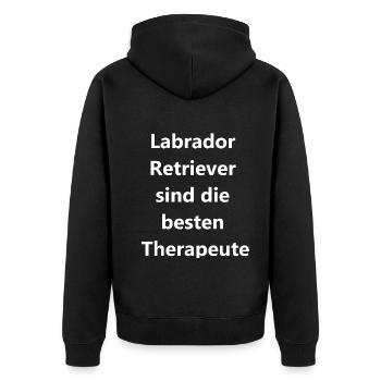 Cadeau affectueux pour les amoureux des chiens - Veste à capuche bio Premium Unisexe - noir - Dos - Nico (187cm)