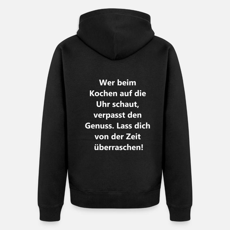 Geschenk der Zeit - Unisex Premium Bio Zip Hoodie - Schwarz