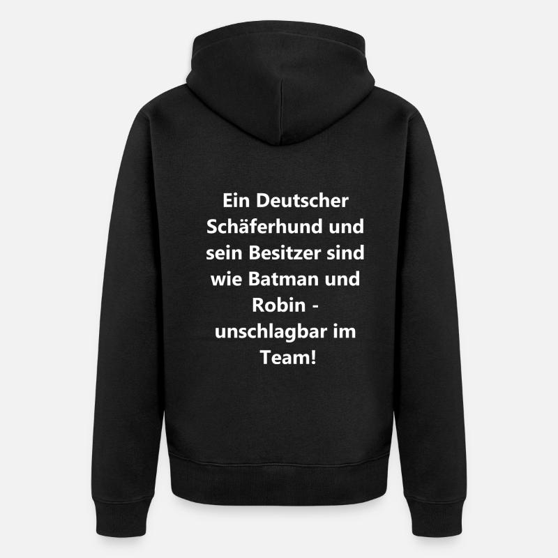 Hundebesitzer Geschenk - Unisex Premium Bio Zip Hoodie - Schwarz