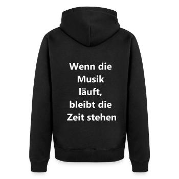 Cadeau intemporel - Veste à capuche bio Premium Unisexe - noir - Dos - Nico (187cm)