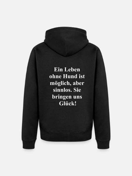 Customizable Dog Gift - Unisex Premium Organic Zip Hoodie - black