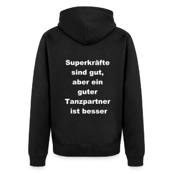 Cadeau de danse drôle - Veste à capuche bio Premium Unisexe - noir - Dos - Nico (187cm)