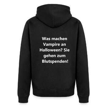 Bloody Gift Set - Unisex Premium Organic Zip Hoodie - black - Back - Nico (187cm)