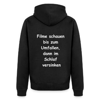 Cadeau sans sommeil - Veste à capuche bio Premium Unisexe - noir - Dos - Nico (187cm)