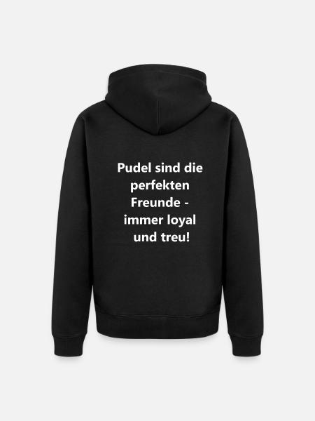 Caniche Amitié - Veste à capuche bio Premium Unisexe - noir
