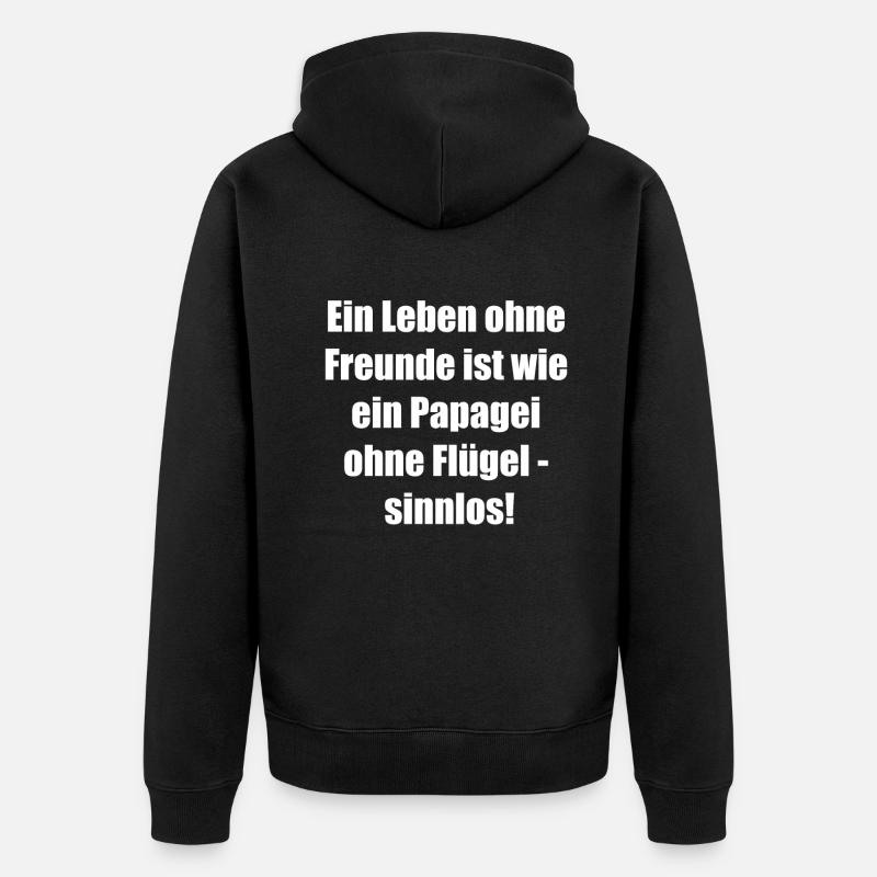 Cadeau de perroquet - Veste à capuche bio Premium Unisexe - noir