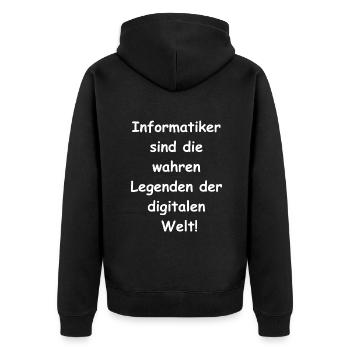 Cadeau d’informaticien - Veste à capuche bio Premium Unisexe - noir - Dos - Nico (187cm)