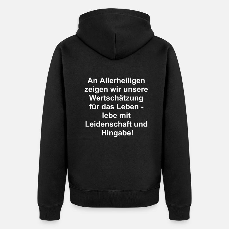 Don de gratitude - Veste à capuche bio Premium Unisexe - noir