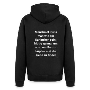 Brave Heart Gift - Unisex Premium Organic Zip Hoodie - black - Back - Nico (187cm)