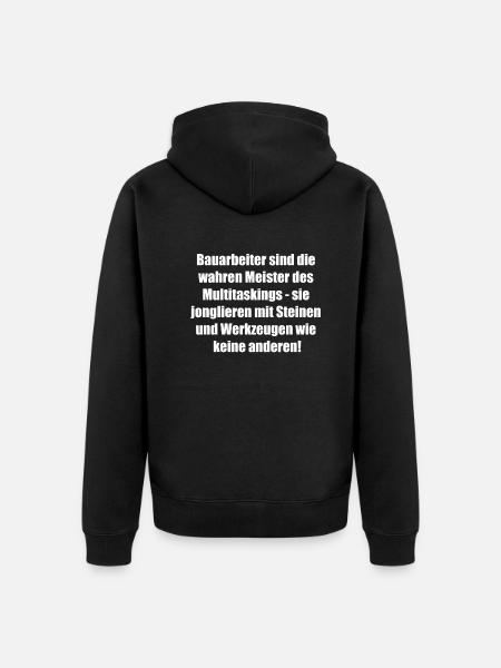 Multitasking Master Gift - Unisex Premium Organic Zip Hoodie - black