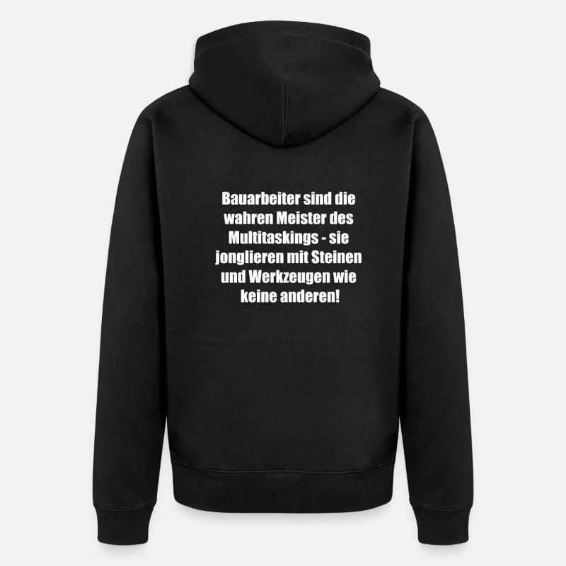Multitasking Meister Geschenk - Unisex Premium Bio Zip Hoodie - Schwarz