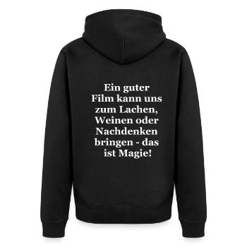 Cadeau cinématographique - Veste à capuche bio Premium Unisexe - noir - Dos - Nico (187cm)