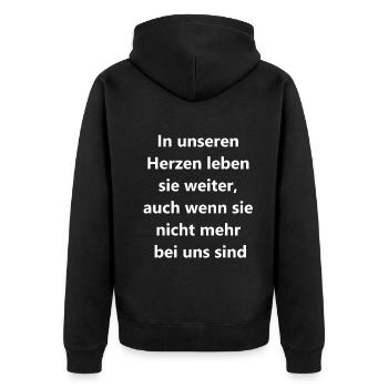 Unforgettable Memory Gift - Unisex Premium Organic Zip Hoodie - black - Back - Nico (187cm)