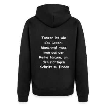 The perfect gift for all dance enthusiasts - Unisex Premium Organic Zip Hoodie - black - Back - Nico (187cm)