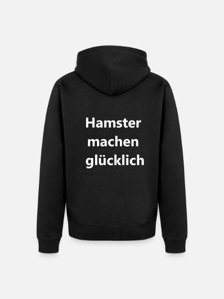 Funny Hamster Gift - Unisex Premium Organic Zip Hoodie - black