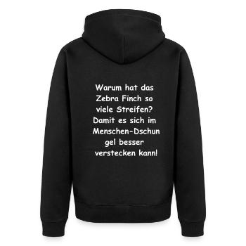 Cache-cache du cadeau - Veste à capuche bio Premium Unisexe - noir - Dos - Nico (187cm)