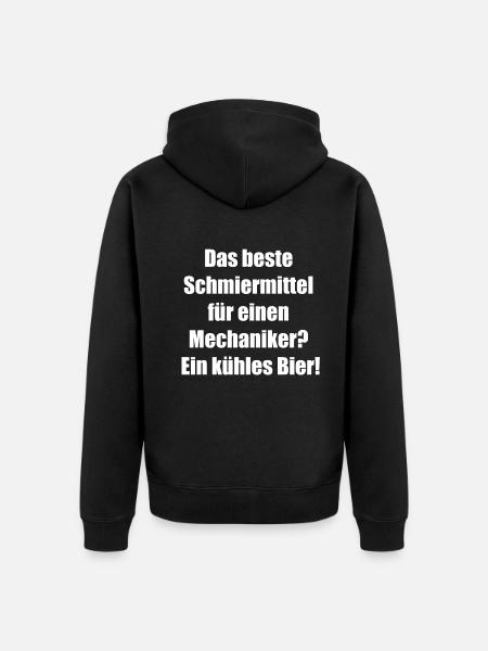 Bière et clé à molette - Veste à capuche bio Premium Unisexe - noir