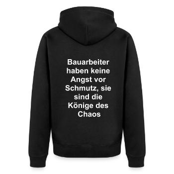 Chaos King Gift - Unisex Premium Organic Zip Hoodie - black - Back - Nico (187cm)