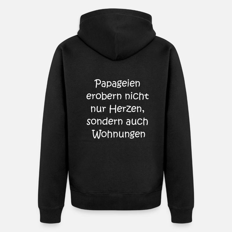 Wohnungs-Deko-Geschenk - Unisex Premium Bio Zip Hoodie - Schwarz