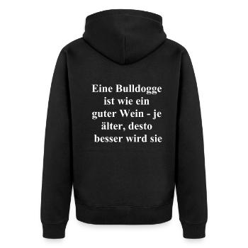 Bulldogs - Cadeau pour tous les amateurs de vin - Veste à capuche bio Premium Unisexe - noir - Dos - Nico (187cm)