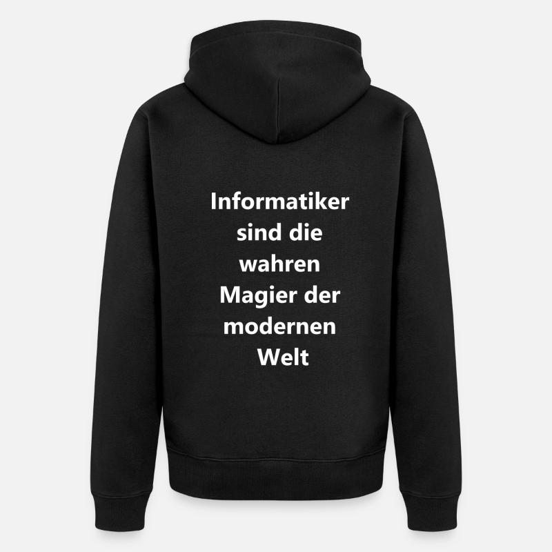 Magische Code Geschenk - Unisex Premium Bio Zip Hoodie - Schwarz