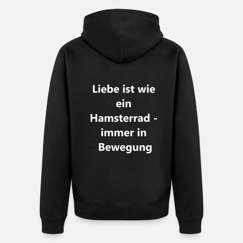 Cadeau hamster drôle - Veste à capuche bio Premium Unisexe - noir