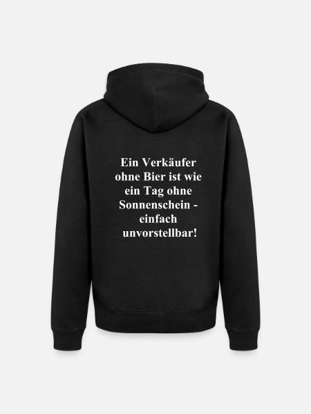 Lustiges Biergeschenk - Unisex Premium Bio Zip Hoodie - Schwarz