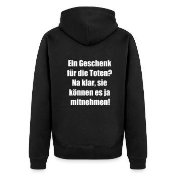 Sunday of the Dead Gifts - Unisex Premium Organic Zip Hoodie - black - Back - Nico (187cm)